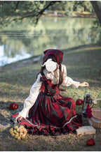 Little Red Riding Hood - Vintage Lolita Cape & JSK Dress Set - image 14
