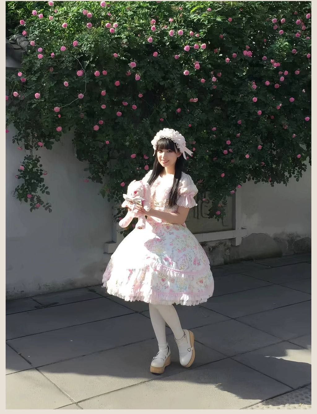 Spring 2025 - Floral Old School Lolita JSK Dress, Lace Trims - image 16