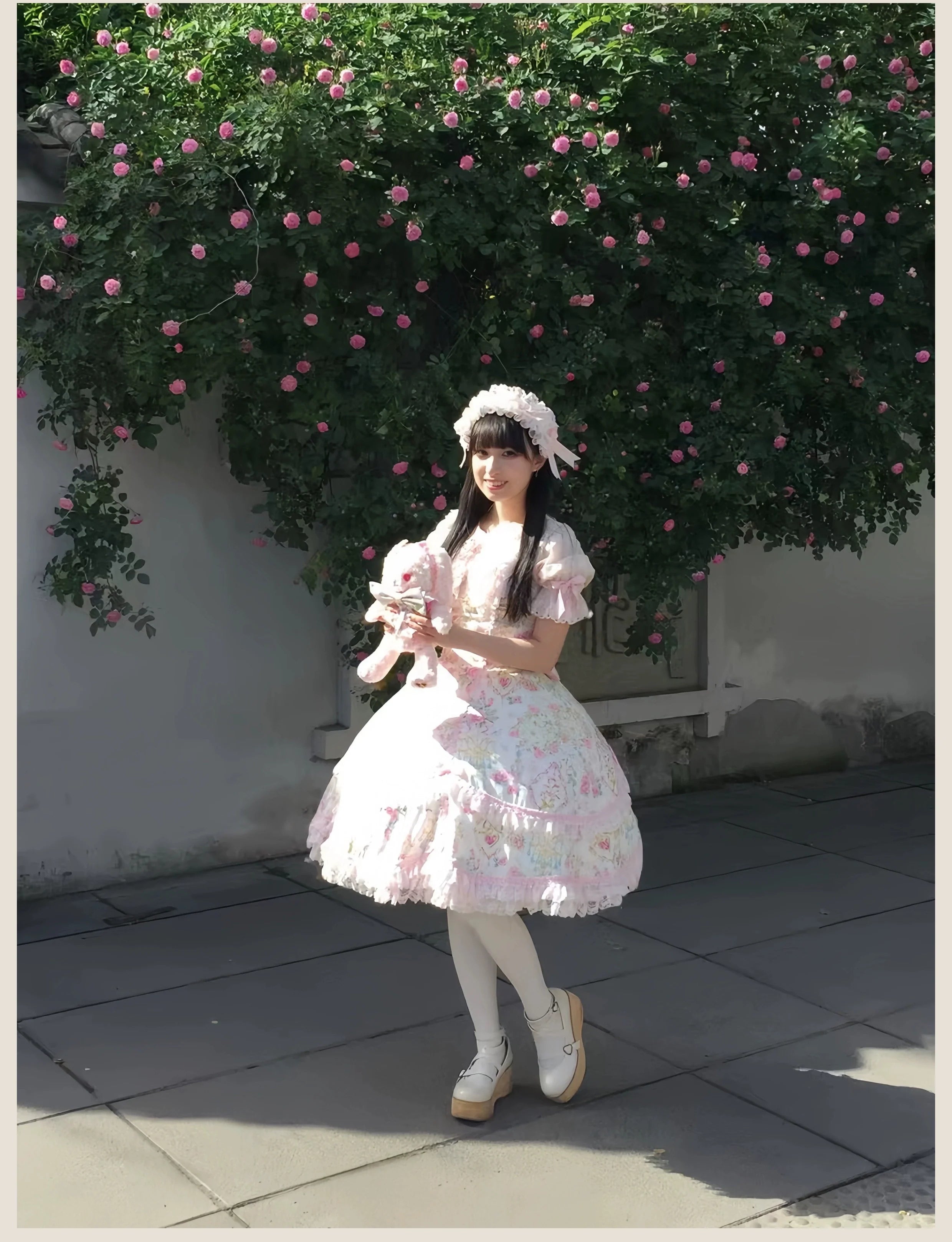 Spring 2025 - Floral Old School Lolita JSK Dress, Lace Trims - image 16