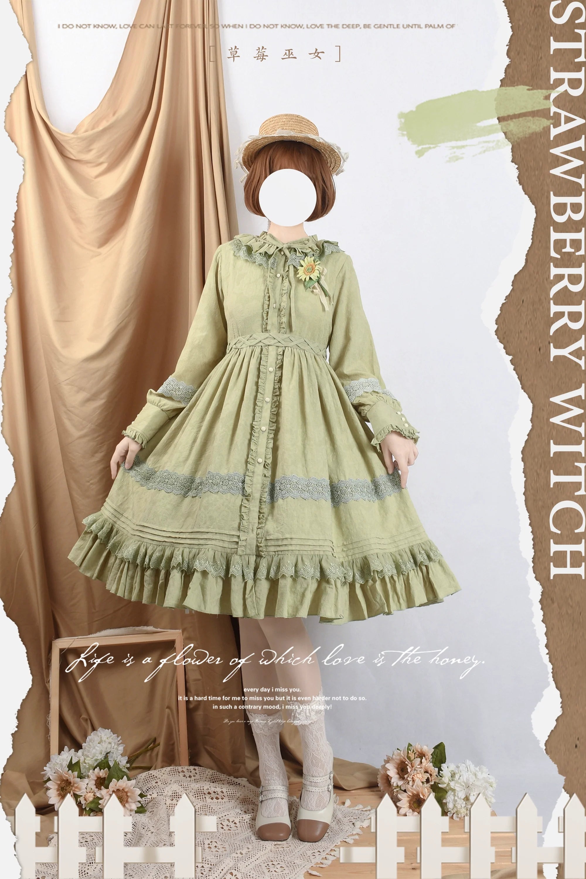 The Spring - Cotton Lolita OP Dress with Long Sleeve - image 9