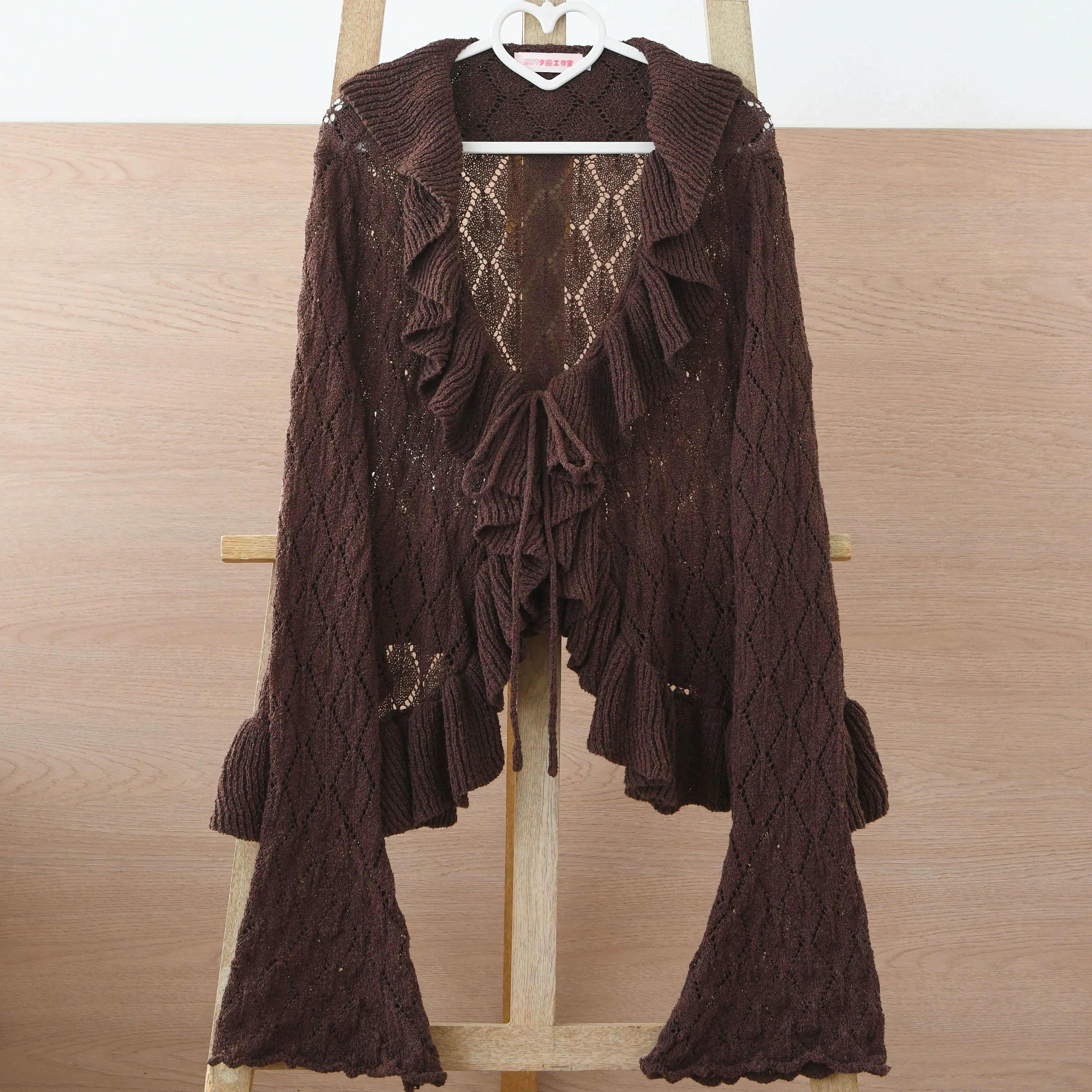 Sunset Bouquet - Elegant Lolita Cardigan, Flounce Hem - image 31
