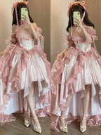 Midsummer Dream - Gradient Color Wedding Lolita JSK Dress Set, Fishbone Waist - image 20