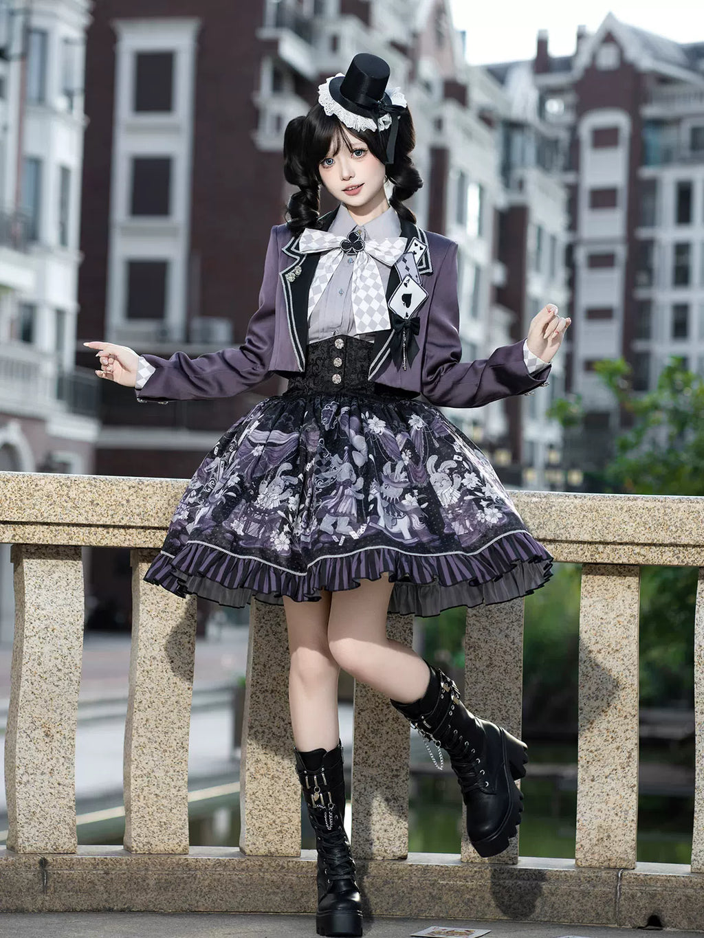 Magic Troupe - Gothic Lolita Outfit, Bunny Printed Skirt - image 8