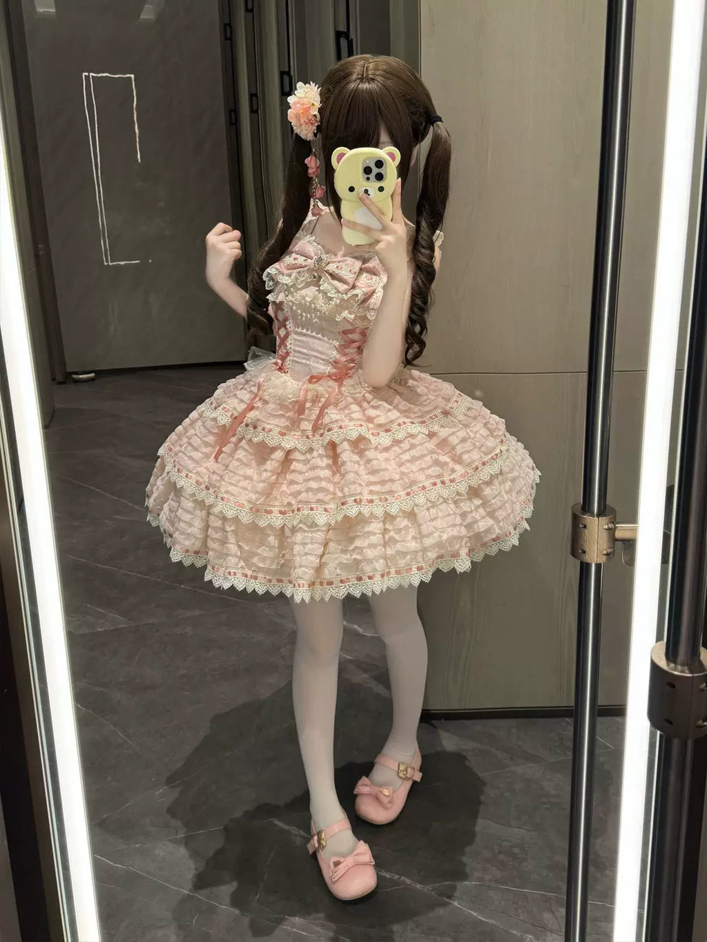 Floral Elegy - Sweet Lolita JSK Dress, Tiered Hem - image 12