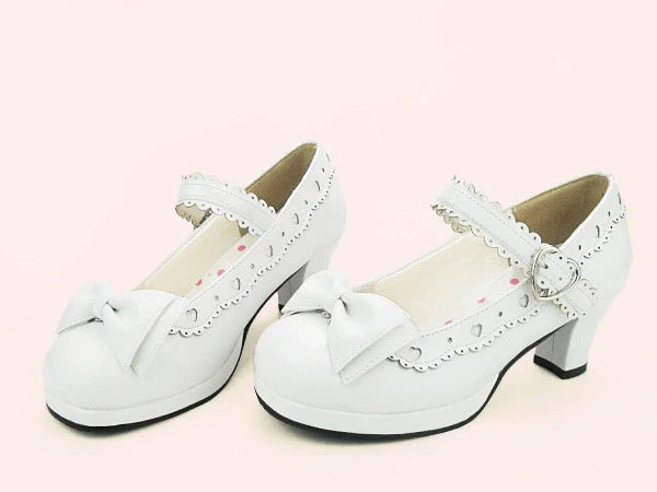 Sweet Lolita Heel Shoes Butterfly Bow Shoes - image 6