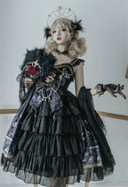 Dragon Witch - Printed Gothic Lolita JSK Dress, Front Opening - image 9