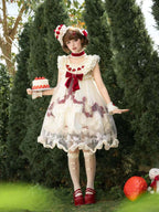 Strawberry Cream Cake White Sweet Lolita OP Set - image 16