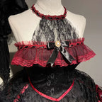 Cascading Poetry - Gothic Lolita JSK Dress, Lace & Tiered Hem - image 10