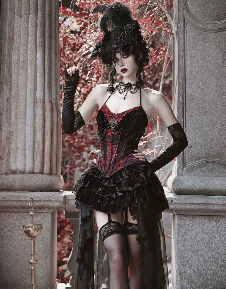 Duchess - Velvet Gothic Lolita Dress, Corset & Skirt - image 10