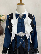 Chris' Son - Gothic Ouji Lolita Coat and Irregular Hem Dress Set - image 12