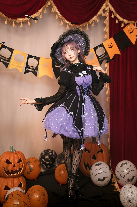 Halloween Gothic Lolita JSK Dress, Pumpkin-inspired Dress - image 19