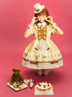 Patisserie Forever Happiness Yellow Apron Sweet Lolita OP Dress Set - image 2