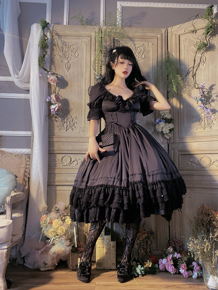 CLA Vintage French Lolita OP Dress - image 21