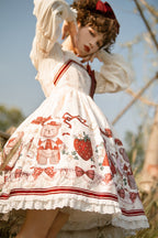 Christmas New Year Winter Lolita JSK Coat Set - image 17