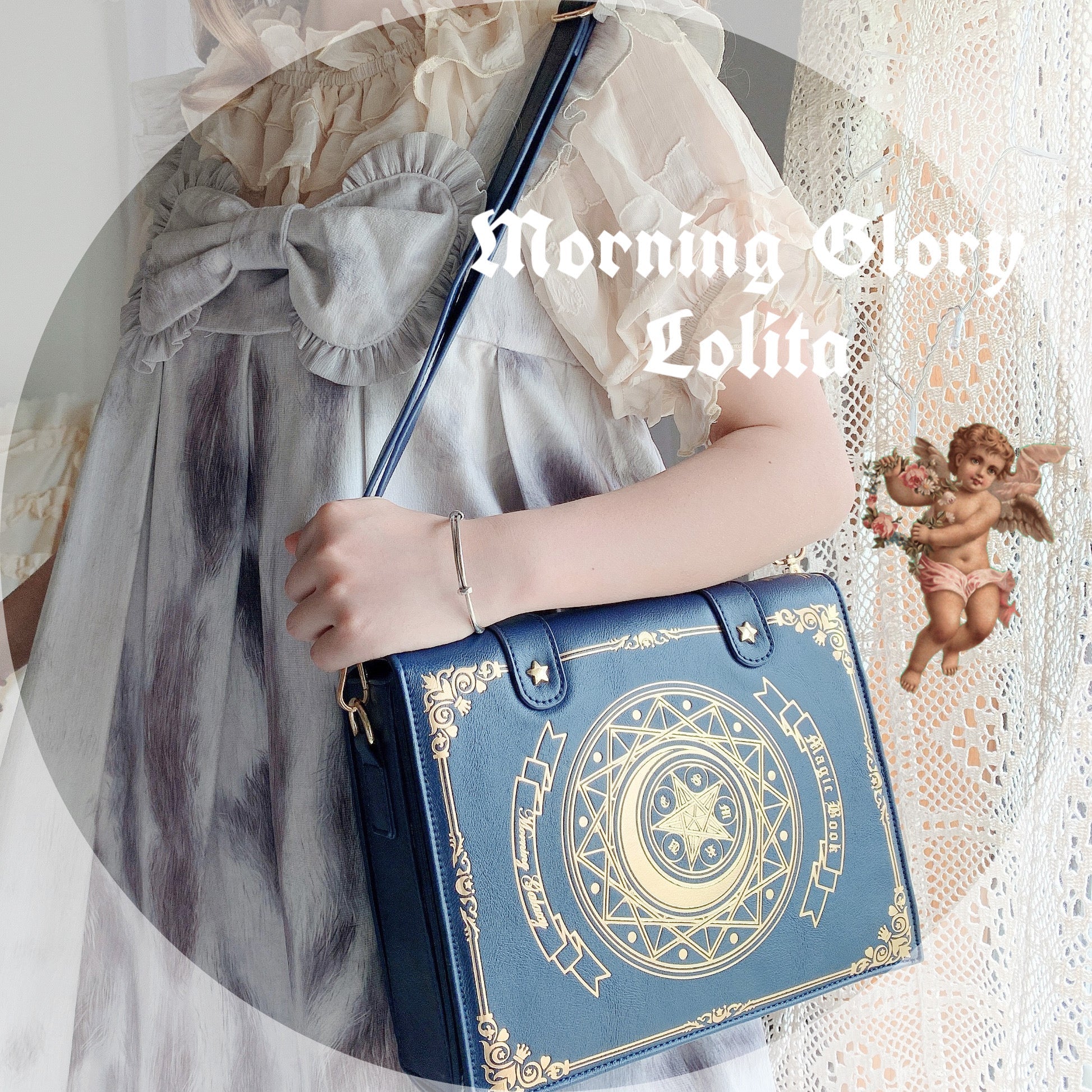 Star and Moon Magic Book Lolita Crossbody Bag in Two Sizes - image 6