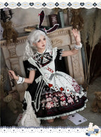Alice - Kawaii Lolita OP Dress, Rabbit & Playing Card Motifs - image 16
