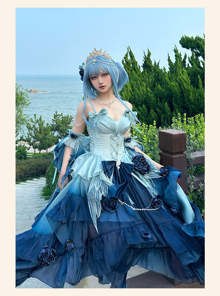 Swan Wonderland - Fairy Lolita JSK with High-Low Hem - image 23