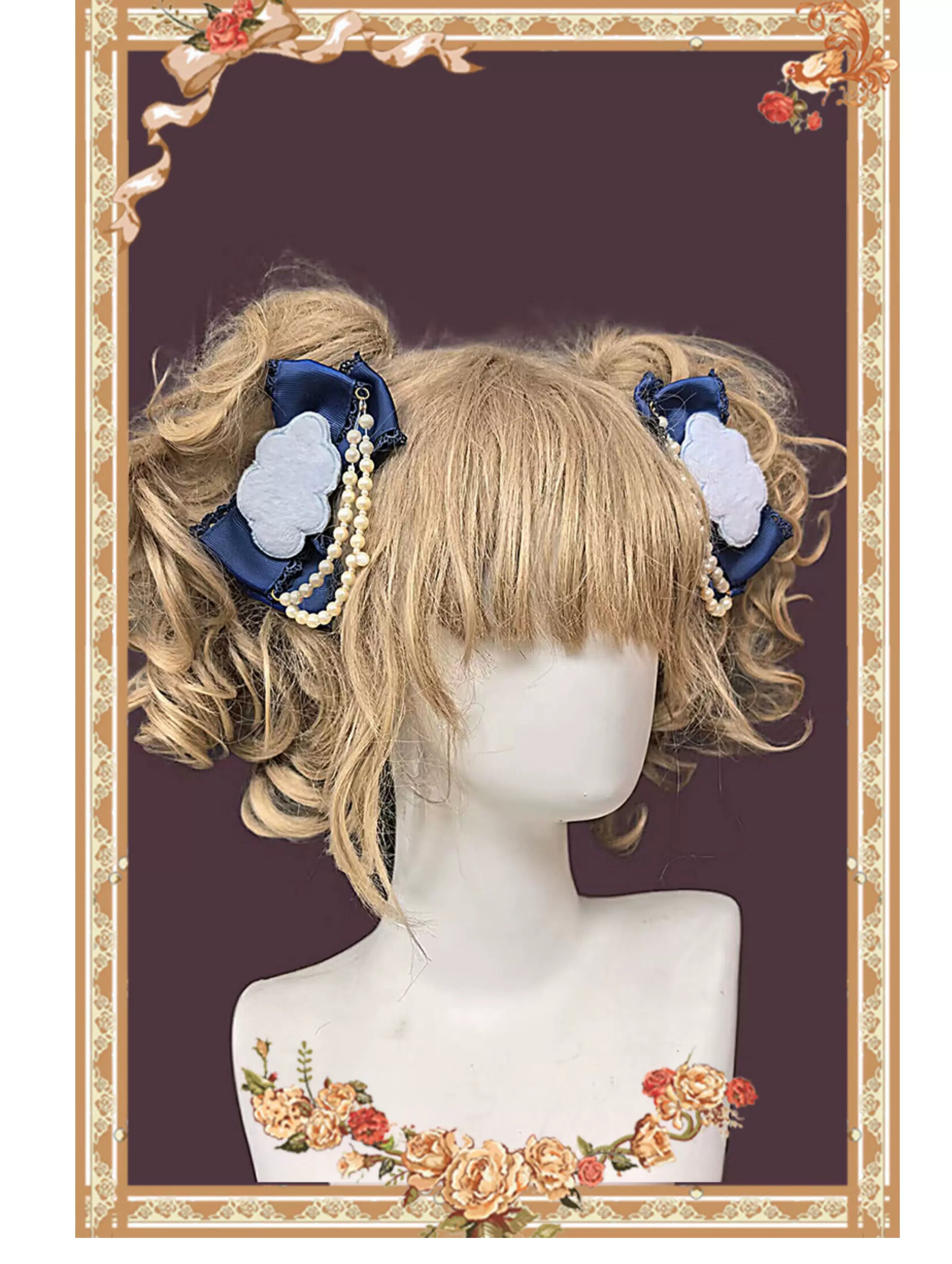 Sleepy Bear - Kawaii Lolita Bear and Star Printed Dress and Accessories - image 22