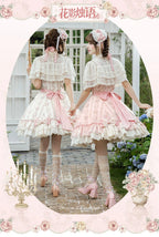 Whispers of Blossoms & Candlelight - Sweet Lolita Floral Printed JSK Dress with Bows and Accessories - image 15