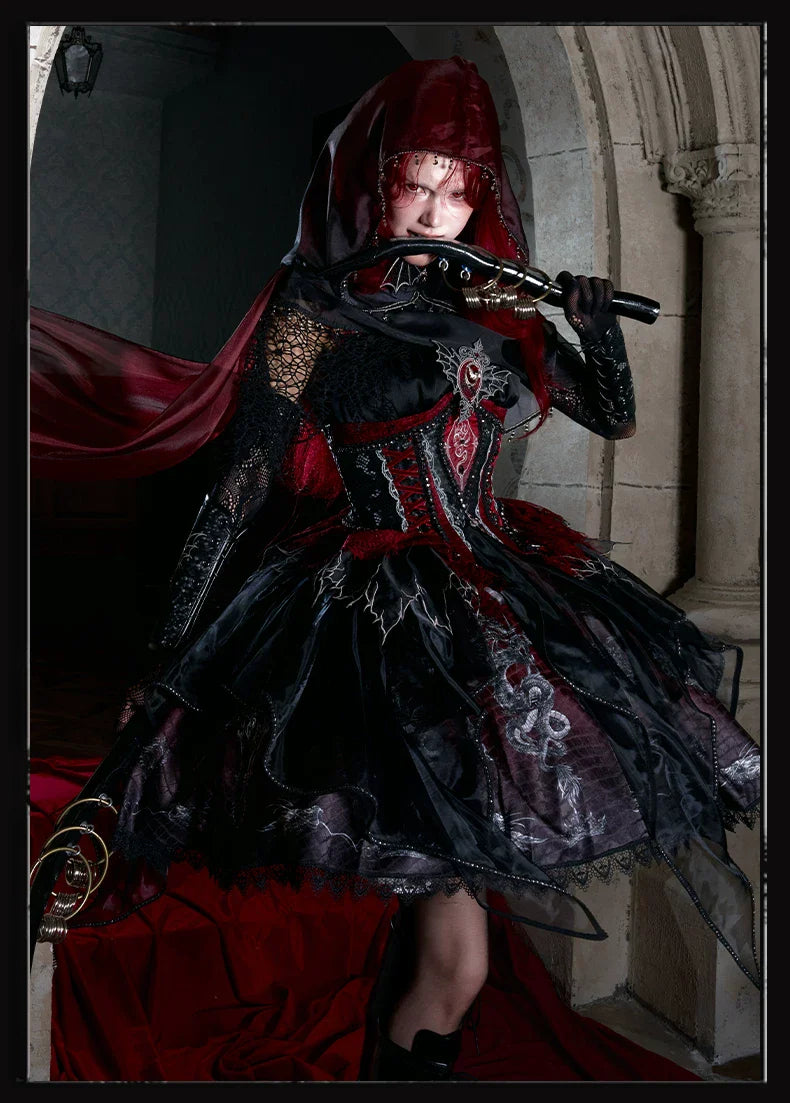 Bone Dragon - Gothic Lolita Corset JSK Dress Set with Embroidery - image 62