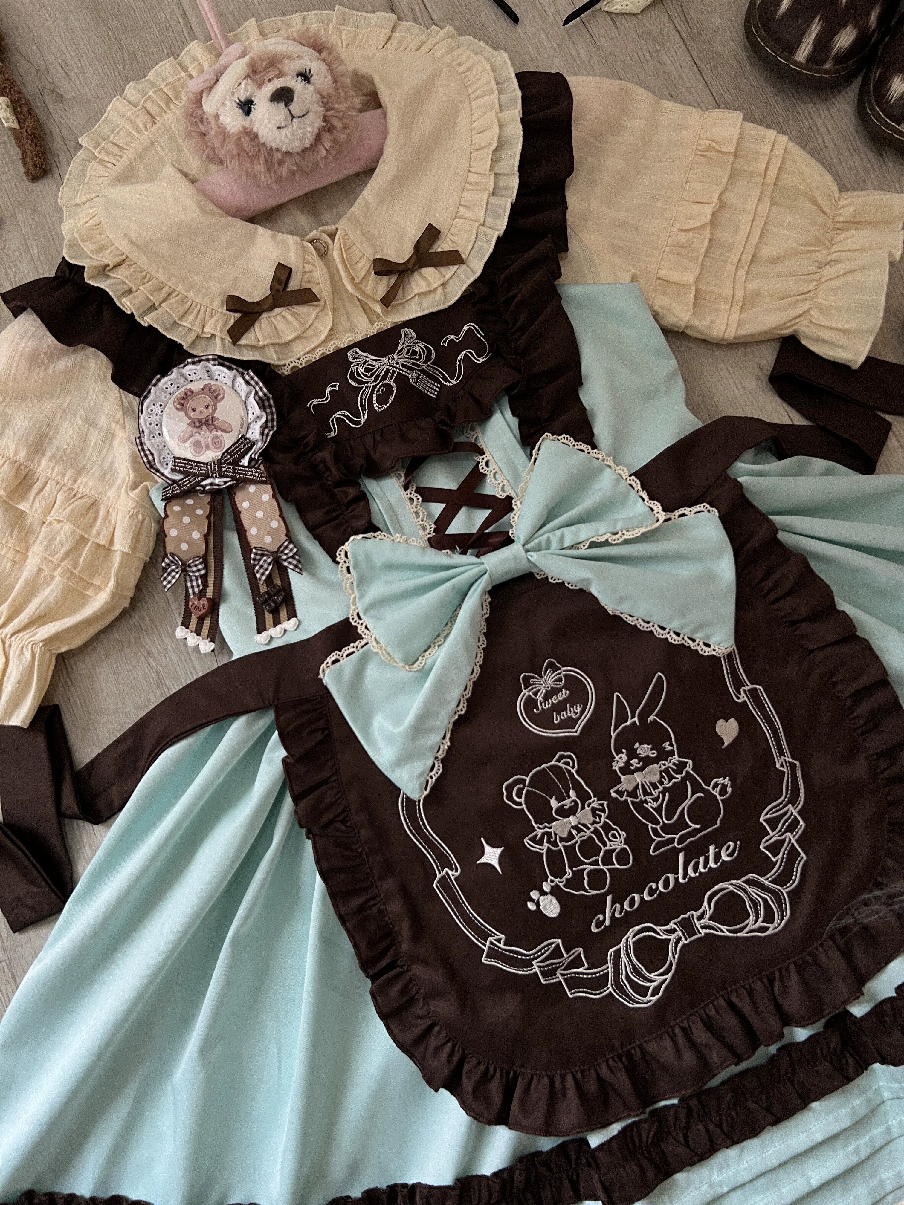 Sweet Layered Cake - Sweet Lolita JSK with Detachable Apron - image 10