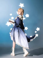 Dream Cloud - Ouji Lolita High-Low Tailcoat, Puffy Lantern Shorts - image 2