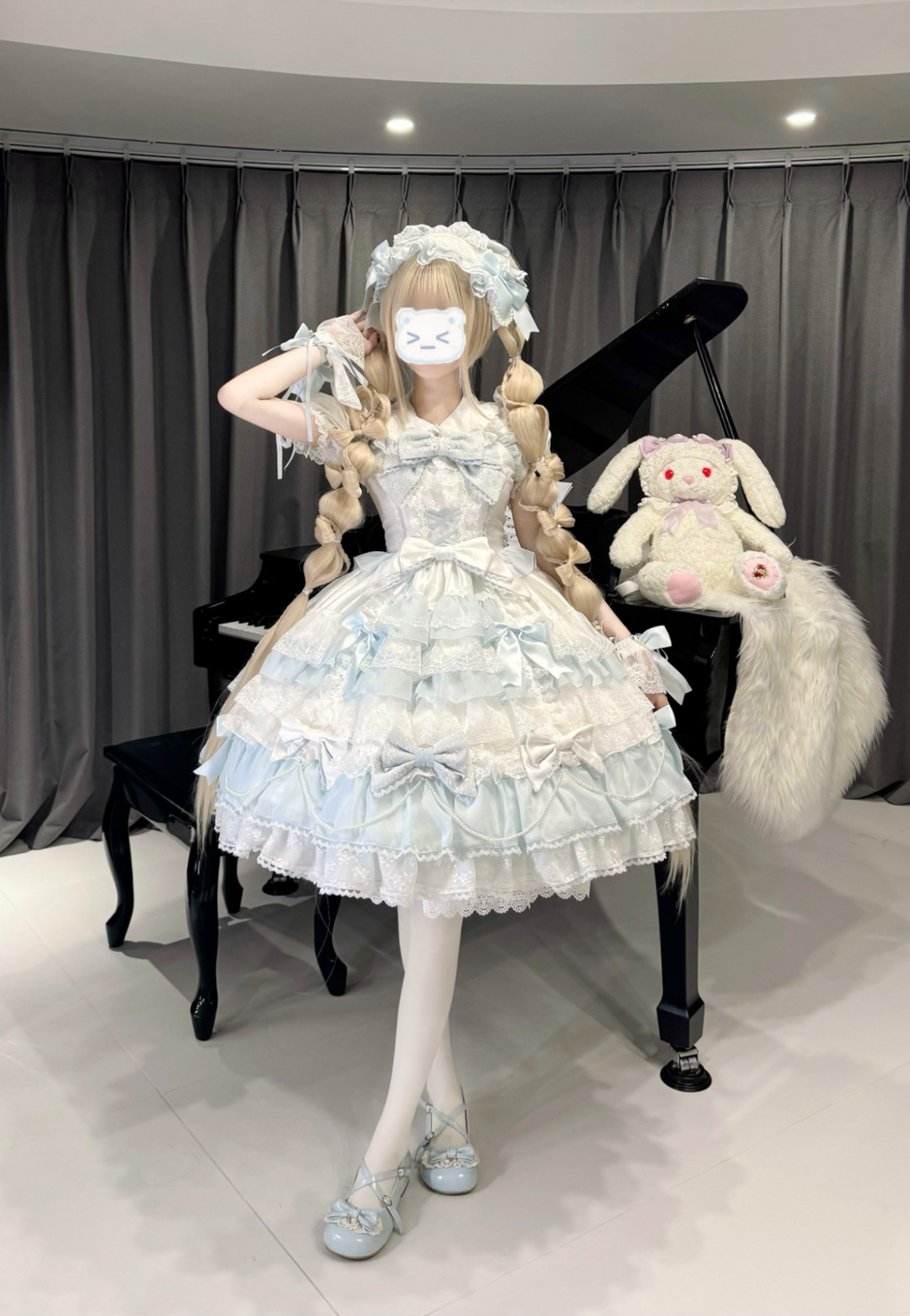 Love Descends - Wedding Lolita JSK Dress, White Blouse and Accessories - image 28