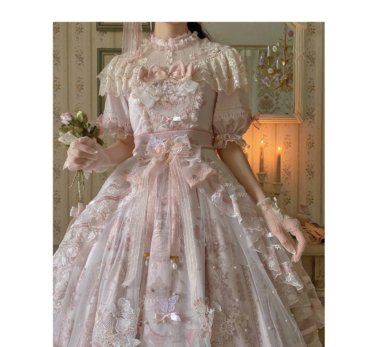 Sunset Realm Lolita Bride Gorgeous OP FS - image 21