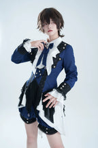 Chris' Son - Gothic Ouji Lolita Coat and Irregular Hem Dress Set - image 1