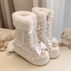 Cherry Snow Bunny Ears - Winter Sweet Lolita Boots, Bunny Ears - image 13