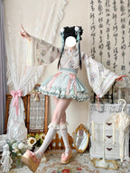 Little Herbalist - Han Lolita Skirt Outfit with Cross-collar Blouse and Apron - image 14