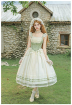Unfailing - Classic Lolita Bow Jacquard Corset JSK Dress - image 3