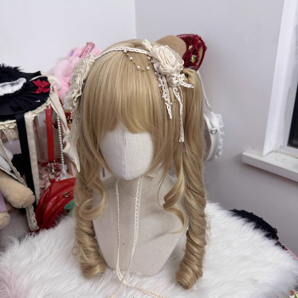 Elegant Lolita Rose Choker Handmade Headdress Set Multicolors - image 13