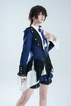 Chris' Son - Gothic Ouji Lolita Coat and Irregular Hem Dress Set - image 2