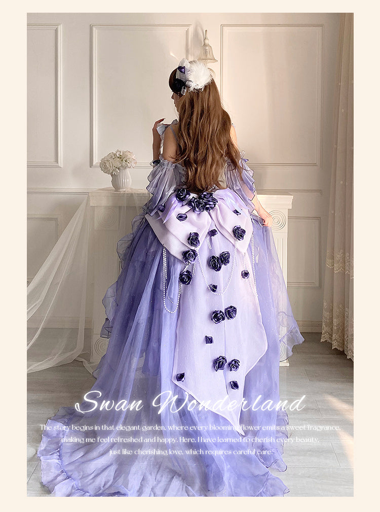 Swan Wonderland - Fairy Lolita JSK with High-Low Hem - image 19