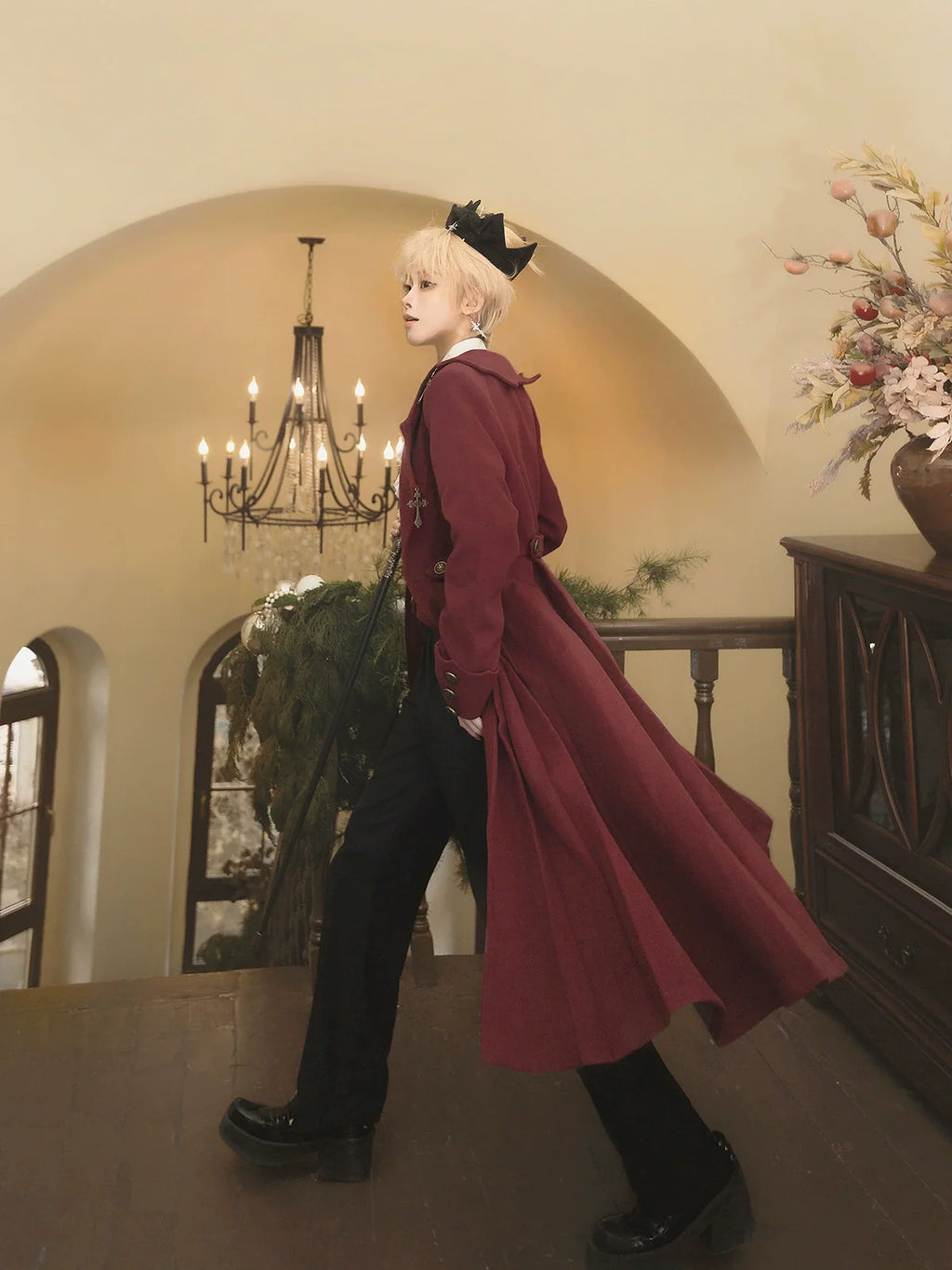 The Legend of Dracula - Gothic Ouji Lolita Winter Coat Set - image 3