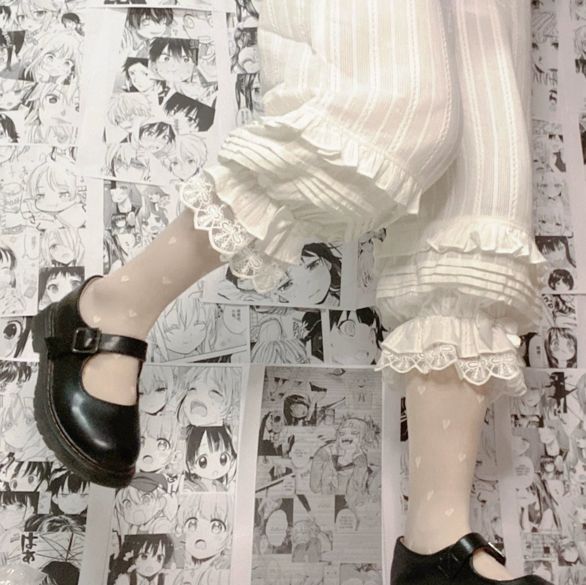 Sweet Lolita Jacquard Cotton Bloomers, Accordion Pleats - image 14