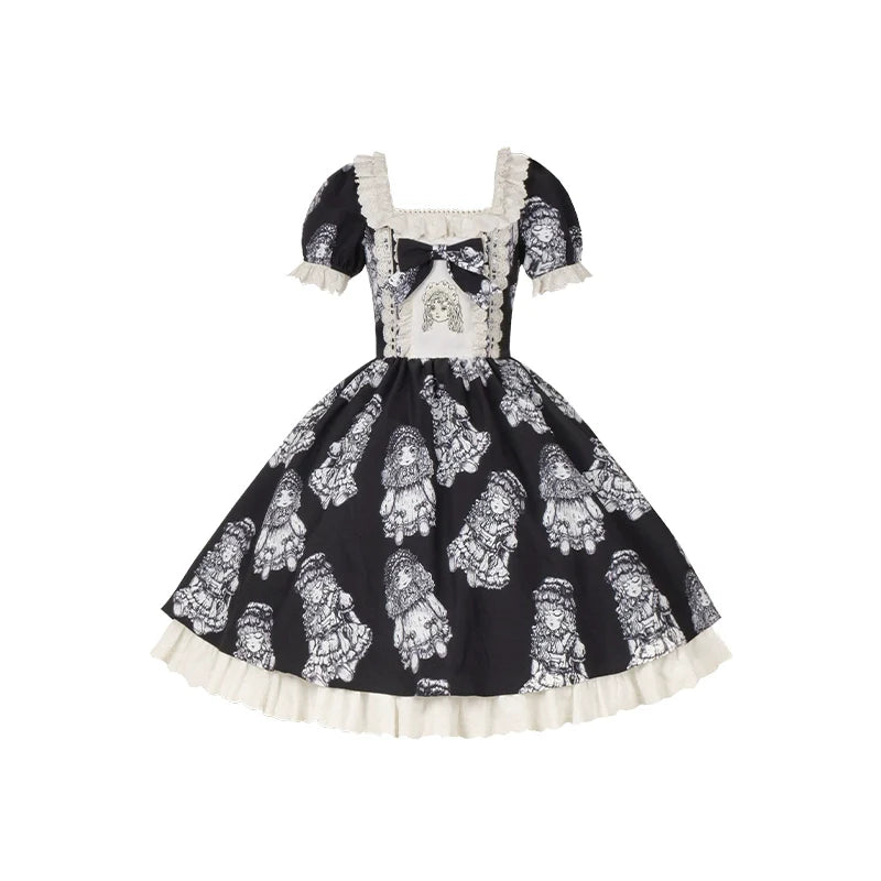 Doll Night - Vintage Twin Lolita OP Dress Embroidered Doll Dress - image 5