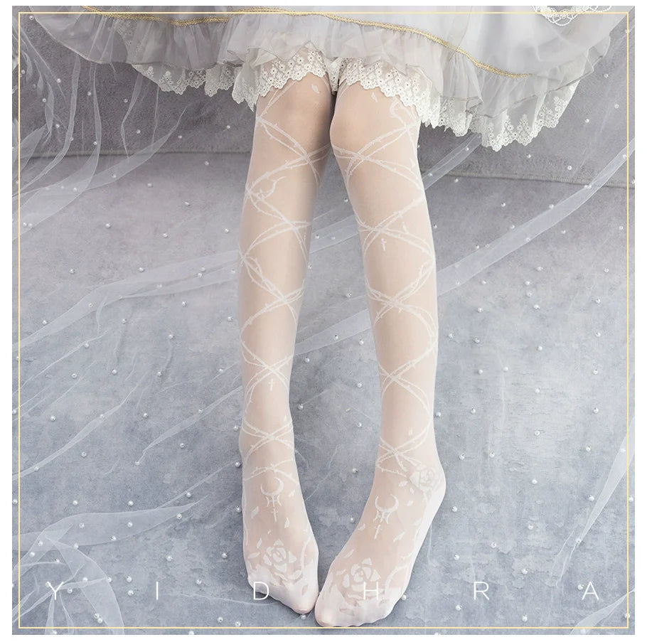 Glass Yarn Gothic Lolita Tights Collection - image 3