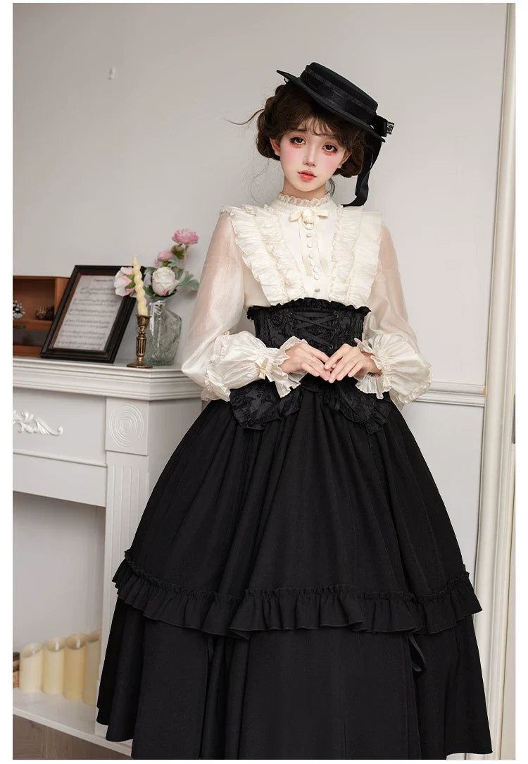 Blake - Boning Gothic Lolita Mermaid Skirt, Lifted-hem SK and Accessories - image 19