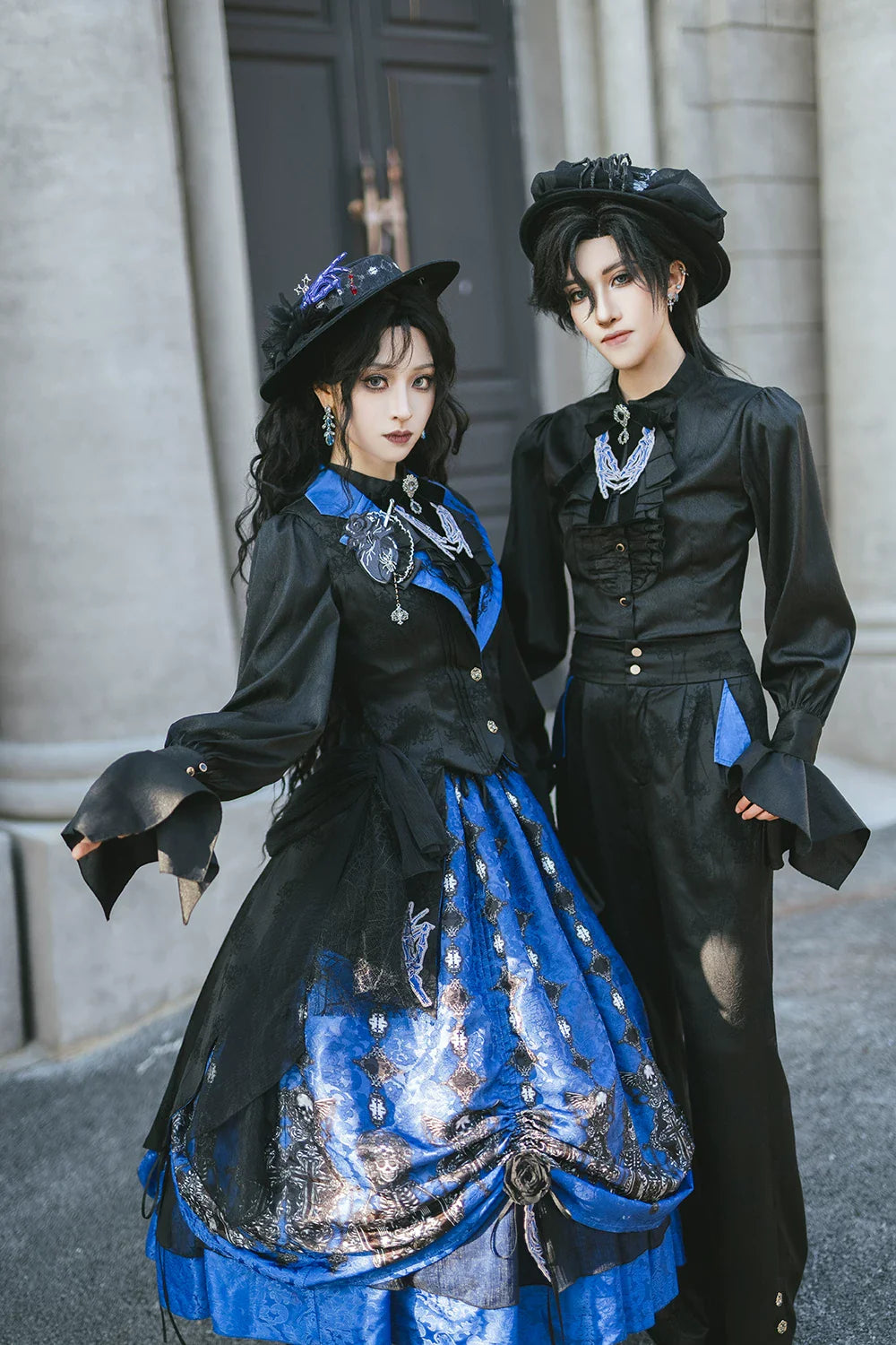 Moonnight Return - Ouji Lolita Stand Collar Shirt with Irregular Cuffs - image 14