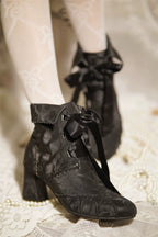 Lady Incognita - Retro Lolita Ankle Boots, Size Zipper - image 11