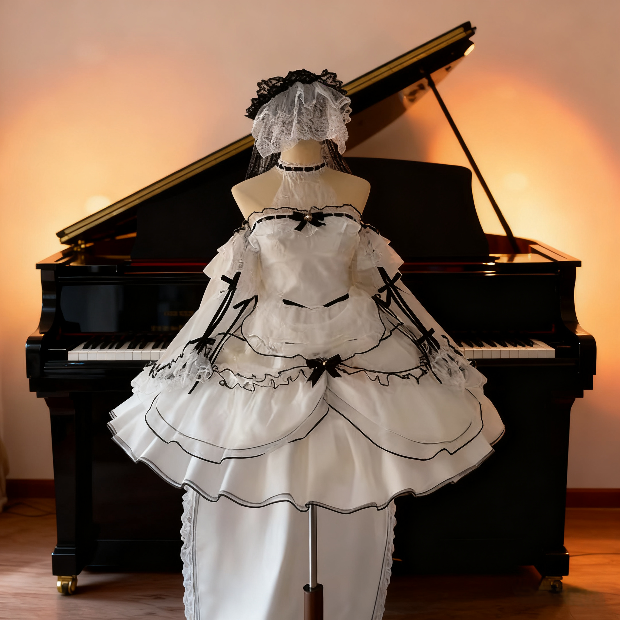 Layered Poem Wedding Sweet Plus Size Lolita JSK Dress Set - image 10