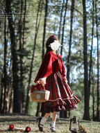 Little Red Riding Hood - Vintage Lolita Cape & JSK Dress Set - image 20