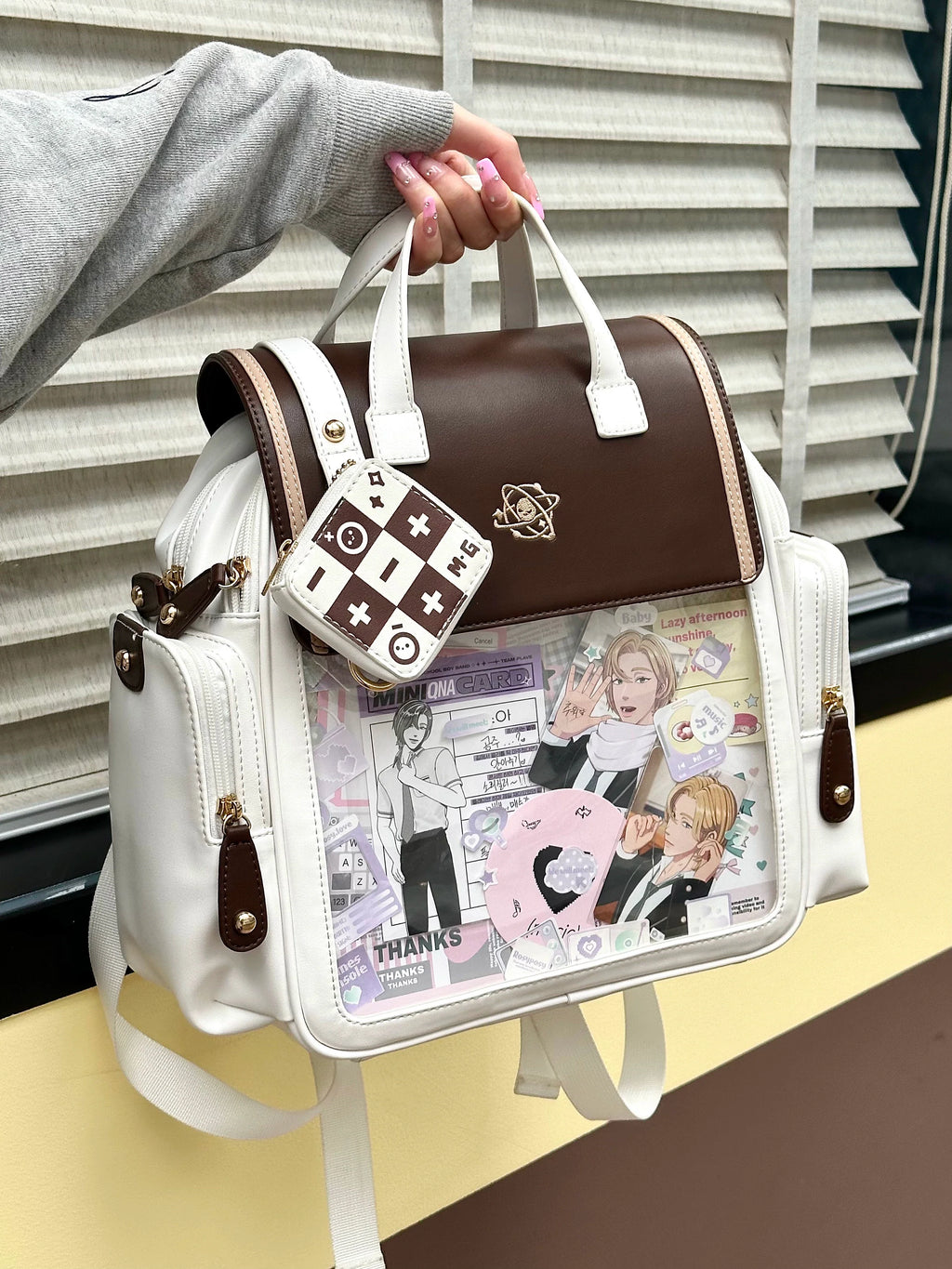 Kawaii Lolita Large-Capacity Ita Backpack with Mini Pocket and Grid Board - image 20