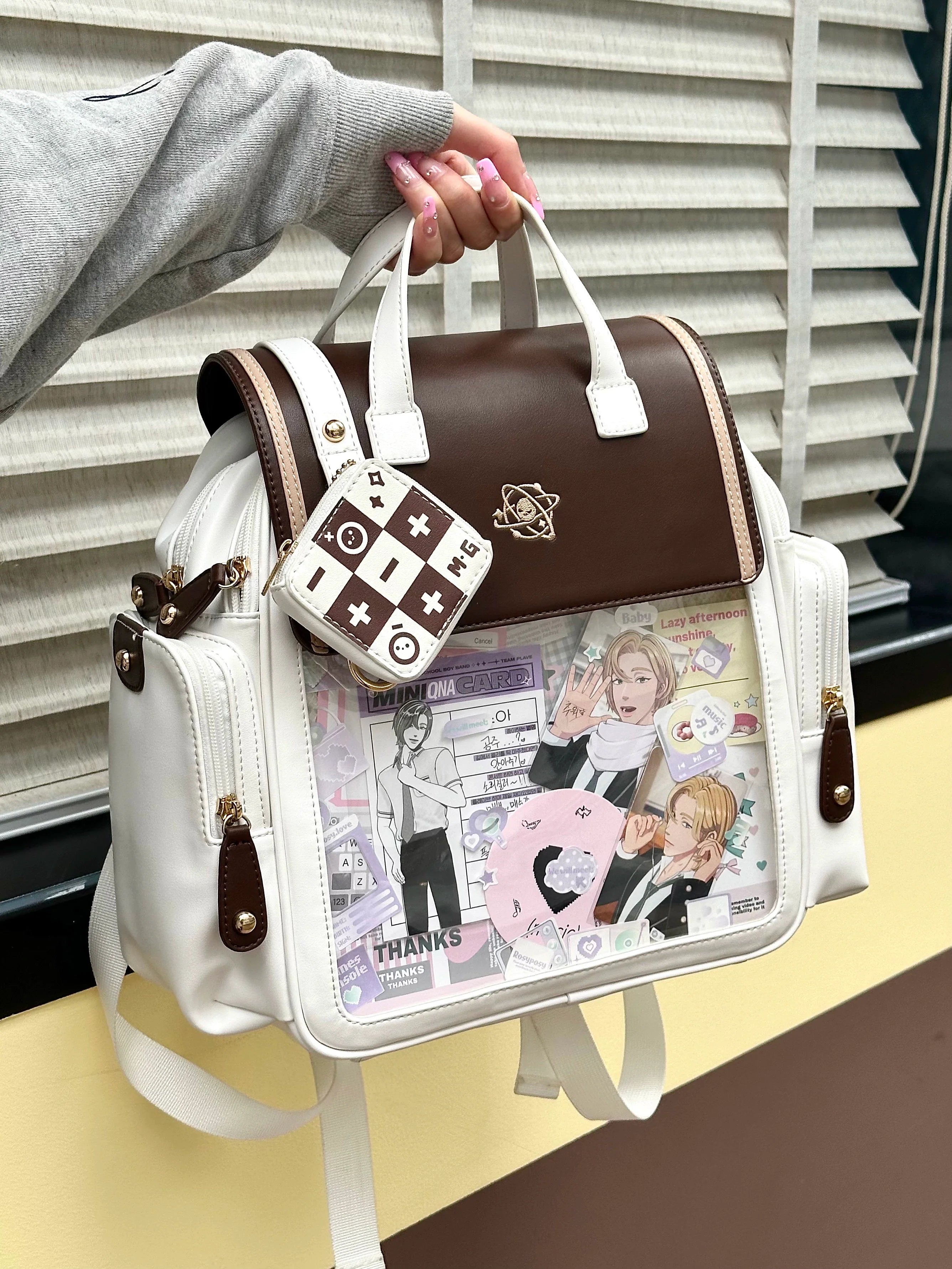 Kawaii Lolita Large-Capacity Ita Backpack with Mini Pocket and Grid Board - image 20