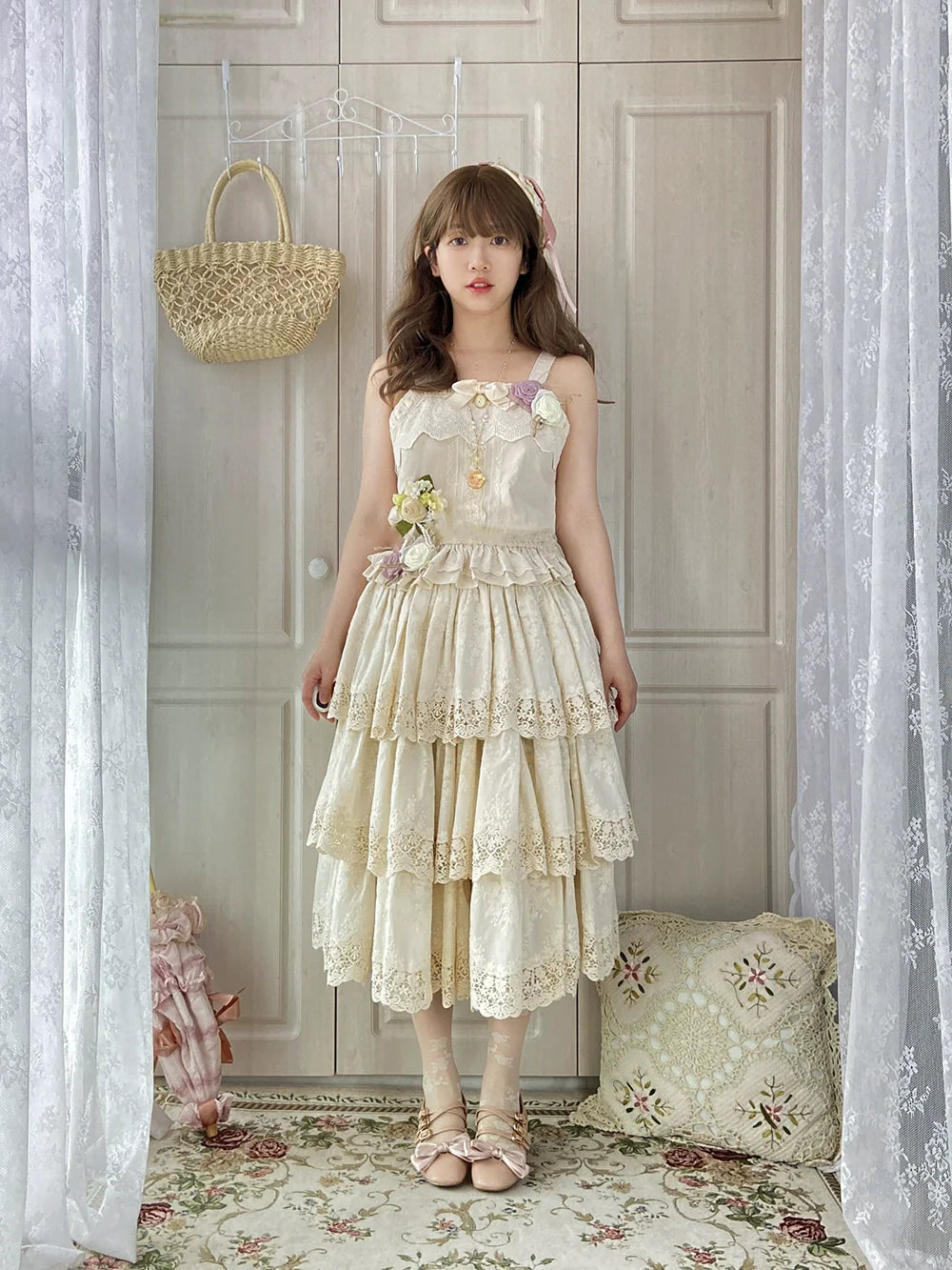 Forest Waltz - Classic Lolita Tiered Skirt Multi-layer Embroidered SK - image 15