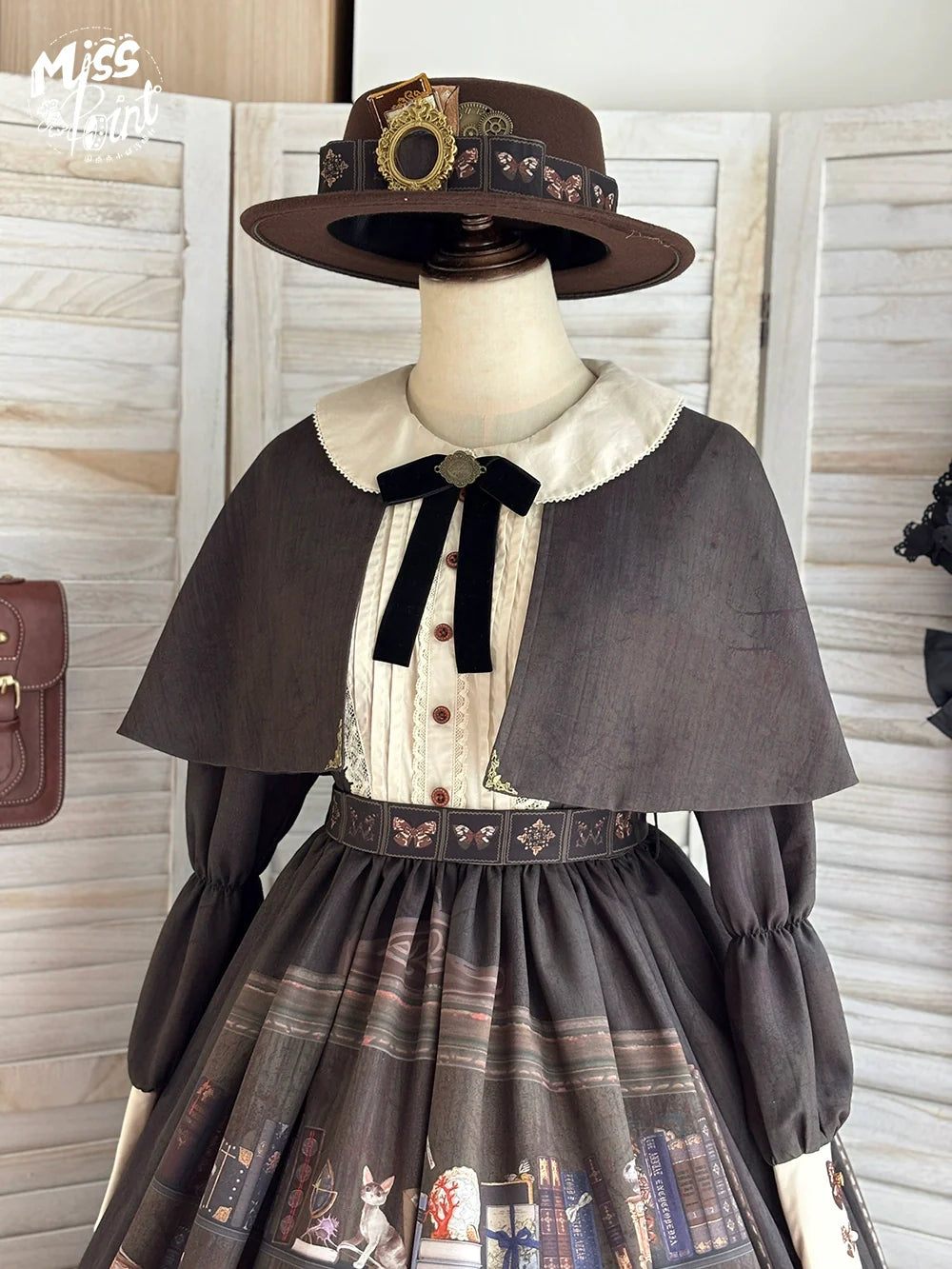 German Bookshelf - Classic Lolita OP Dress & Detachble Cape - image 31