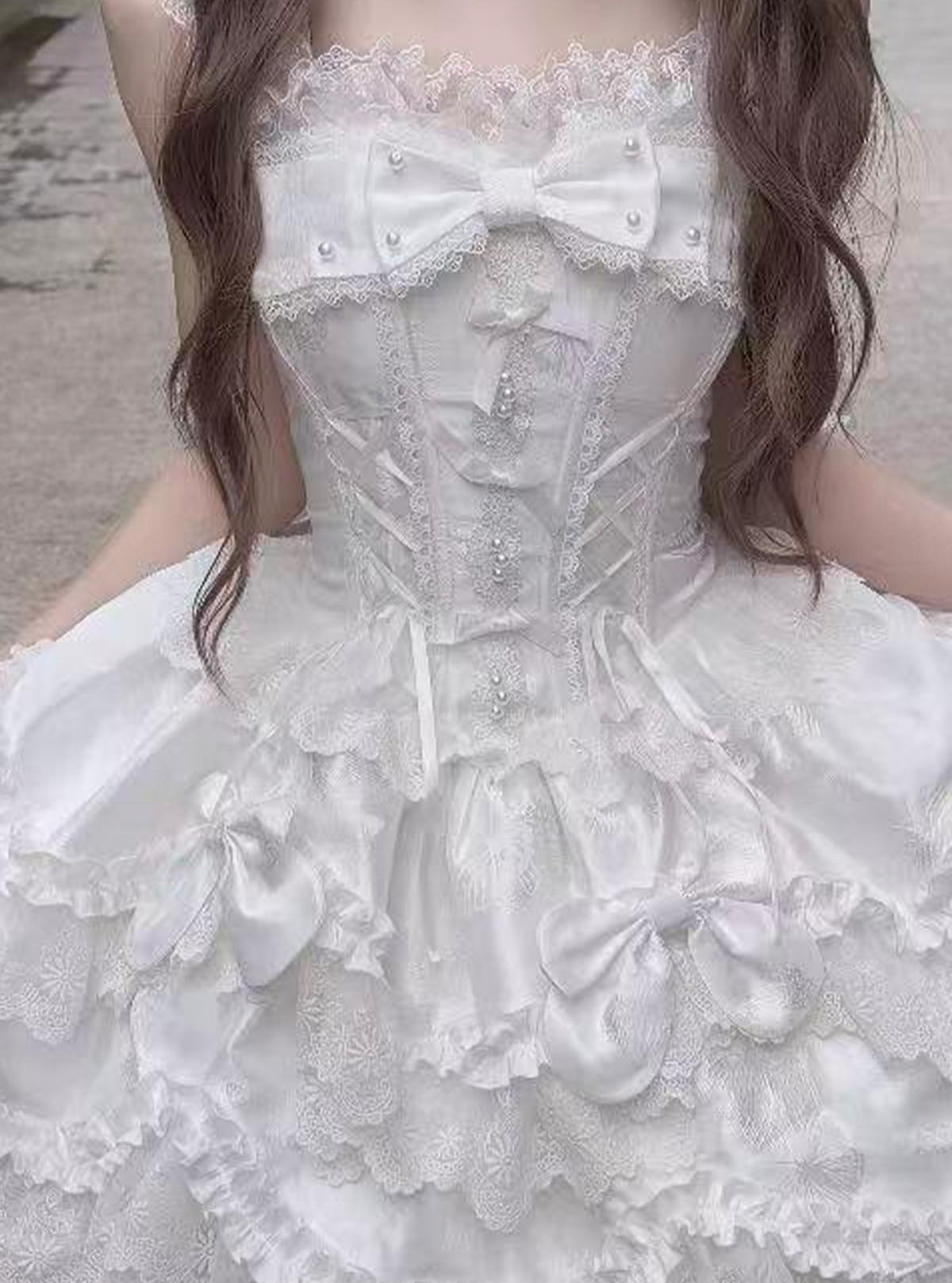 Realm of Sea Moon Sweet Lolita Jacquard JSK and Accessories - image 10