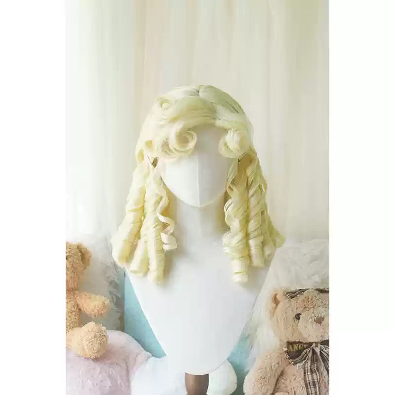 Retro Lolita Wig Short Roman Curl Hairpiece - image 8